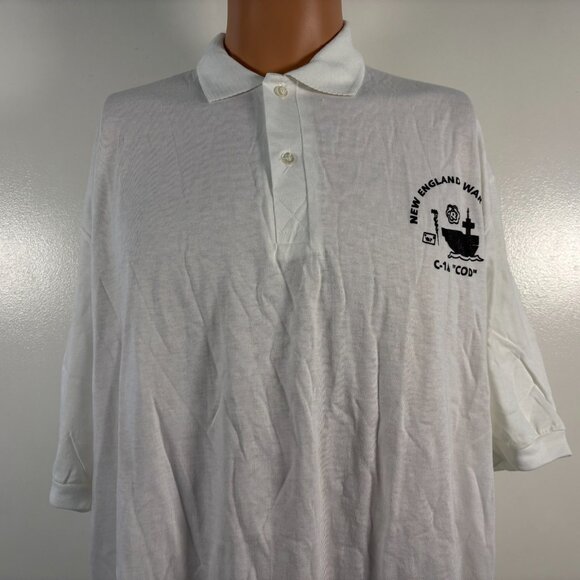 Vintage Grumman C1A Trader Polo Shirt Mens 2XL New England War Bird Carrier 80s - Picture 1 of 6